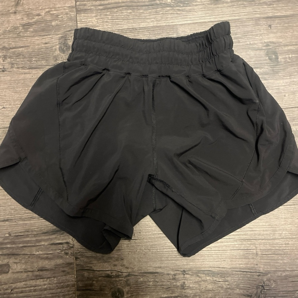 lululemon athletica Black Running Shorts with Elastic Waist